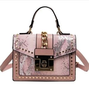 Pink satchel bag